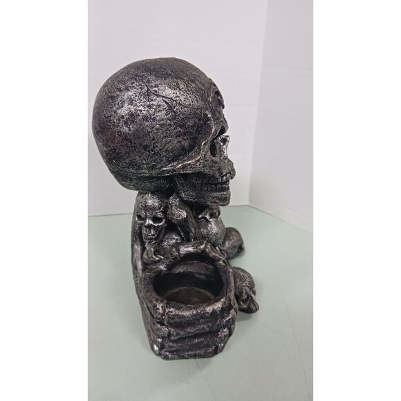 DWK Gothic Skull Bones Salt And Pepper Shaker Holder 2010 - Picture 4 of 7